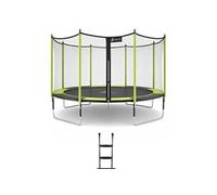 Kangui Trampoline de jardin Jumpi 426 cm avec filet de sécurité et échelle Vert/Noir