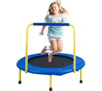 Trampoline de jardin 810x920x920 mm, Trampoline pliable Mini 60 kg capacité de poids Trampoline de fitness, Trampoline pour enfant petit enfant bleu Intérieur/extérieur/jardin/intérieur