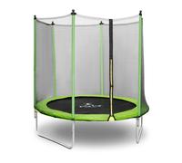 Trampoline De Jardin - Diamètre 244 X 180 Cm - 80 Kg - Filet De Sécurité - Noir/Gris Helloshop26 14_0008022