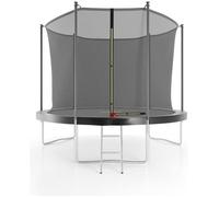 Trampoline de jardin - JUMP4FUN - 10FT - Ø 305 cm - Filet intérieur - Matelas de protection