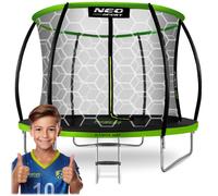 Trampoline de jardin - Neo-Sport - 312 cm - Filet intérieur - Charge maximale 150 kg - Échelle incluse