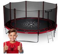 Trampoline de jardin - Neo-Sport - 435 cm - Filet extérieur - Échelle métallique - Charge maximale 150 kg