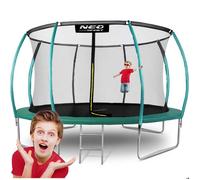 Trampoline de jardin pour enfants - Neo-Sport - 435 cm - Filet intérieur de sécurité - Échelle en métal
