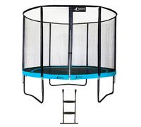 Trampoline de jardin rond 305 cm + filet de sécurité + échelle punchi bleu 300 bleu TU
