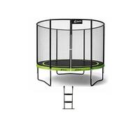 Trampoline de jardin rond 305 cm + filet de sécurité + échelle PUNCHI Vert 300