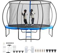 Trampoline de jardin VEVOR Trampoline de 86 cm de hauteur d'échelle, trampoline d'intérieur/d'extérieur pour enfants avec une capacité de charge de 180 kg, trampoline avec filet de sécurité 360° amort