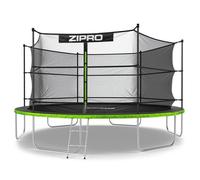 Trampoline de jardin - ZIPRO - Jump Pro - 435 cm - Poids max 150 kg - Sécurisé avec échelle