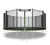 ZIPRO JumpPro Out Trampoline Extérieur, Trampoline de Jardin pour Enfants, avec Filet Extérieur, Résistant, Protection UV, Montage Facile, Charge 100-150 kg, Ø 183/252/312/374/435/496 cm