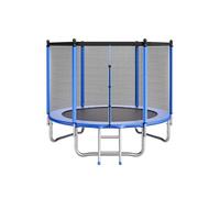 Trampoline d'Extérieur 244x244cm Antirouille Avec Filet de Sécurité Capacité 120kg