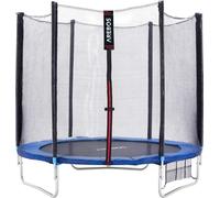 Trampoline d'extérieur AREBOS Ø 244 cm | Trampoline de jardin set complet Incl. filet de sécurité, échelle, tapis de saut, poteaux de filet rembourrés,