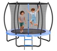 Trampoline d'Extérieur-VEVOR-244 x 244 cm-avec Filet de Sécurité et Coussin Épais-Charge 120 kg-pour Enfants et Adultes