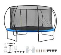 Trampoline-Duoku-14 Pieds Capacité De 450 Lb-Avec Filet De Protection, Échelle Et Poteau Courbé,Loisirs De Plein Air