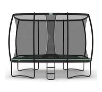 Trampoline ecologique sur pied champion eco 410 + filet de sécurité vert TU