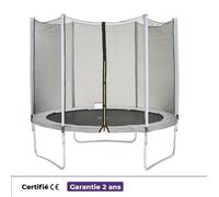Generique Trampoline Maxi Eco Ø 250 cm Avec filet Gris