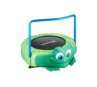 Trampoline Enfant Housse Tête Grenouille Poignée (Charge MAX 50KG) Diamètre 91 cm Jardin Intérieur Extérieur 30 Ressorts 6 Pieds - CE EN