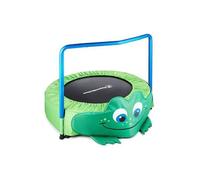 HyperMotion Trampoline Frog pour Enfants - Mini Trampoline d'IntéRieur/Jardin avec Barre de Maintien, Design Grenouille Amovible - 90cm, Charge 25kg - pour Enfants 3+ Ans