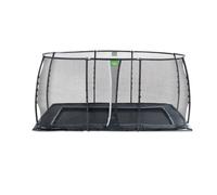 Trampoline Enterré Au Ras Du Sol Rectangulaire 244x427cm Avec Filet Noir TU