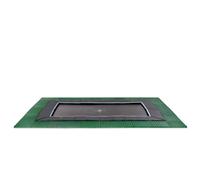 Trampoline Enterré Au Ras Du Sol Rectangulaire 305x519cm Avec Dalles Noir TU