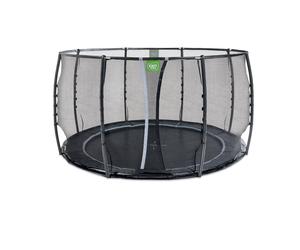 Trampoline Enterré Au Ras Du Sol Rond Ø366cm Avec Filet Noir TU