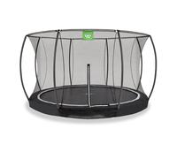 Trampoline Enterré Rond Ø366cm Avec Bord De Protection Mat Noir TU