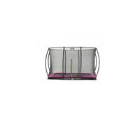 Trampoline Exit Silhouette Ground Rose + Filet De Securite Rectangulaire 214x305 7x10ft