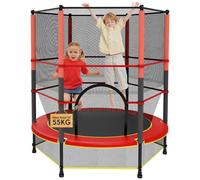 Trampoline Extérieur Enfant Ø140cm, Filet De Sécurité Surélevé Porte zipée - Cadeaux d'anniversaire pour Garçons Et Filles, Cadeaux De Noël