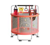 Trampoline Exterieur Enfant, Balancoire Exterieur, Trempoline Extérieur, Trampoline Multifonctionnel 4 en 1, avec balançoires, Barres, cerceaux, paniers de Basket-Ball/fléchettes, capacité de Charge