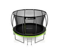 Hop-Sport Trampoline Extérieur Enfant 366 cm, Kit Complet, Filet de sécurité Interieur, Tapis de Saut, Échelle, Housse de Protection de Bord, Capacité de Charge 150 kg, Certificats de sécurité