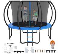 Trampoline Exterieur Enfant - Vevor - 3 M,46 Kg,Capacité De Charge Standard 150 Kg,Avec Filet De Sécurité Barre Et Hamac