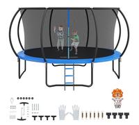 Trampoline Extérieur Intérieur-Vevor-4,3 M-Charge 200 Kg-Filet De Sécurité À 360°-Facile À Installer-Parc De Loisir Arrière-Cour