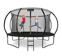 Trampoline extérieur xl 430cm (14ft) avec filet de sécurité renforcé et échelle
