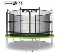 Trampoline extérieur - ZIPRO - Jump PRO - ft 12 Rond Ø 374 cm - Charge maximale 150 kg - Sécurisé avec filet