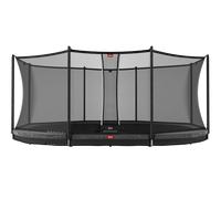 Trampoline+Filet de sécurité BERG Favorit InGround Ovale 520x345 Gris argenté