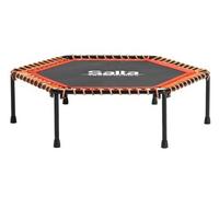 Trampoline Fitness Ø 128 cm orange avec poignée amovible et réglable