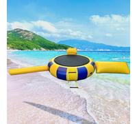 Trampoline gonflable avec toboggan, tube et oreiller de plongée pour les activités amusantes de natation et de saut pour tous les âges