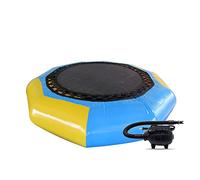 Trampoline gonflable pour la plongée en plein air - Transat rembourré avec gonfleur électrique, échelle de corde, cordes d'amarrage et ancre, plate-forme de natation rebondissante pour piscines et