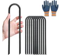 Trampoline Ground Anchor Pegs U-Shape 30cm Long 6cm Wide 8pcs Trampoline Anchor Stakes Stable Anchor Stakes