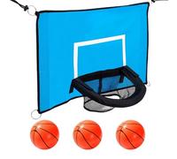 Trampoline Hoop, Basketball Goal Attachment, Sturdy Weatherproof Frame, Adjustable Height Rim, Slam Dunk Kit for Children Outdoor Play, Backyard Sports, Family Recreation, Playground Training Fun