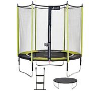 Trampoline Jardin Ø 250?cm + Filet + Échelle + Bâche - Jumpi 250 ? Noir/vert Vert TU