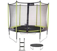 Trampoline Jardin Ø 300?cm + Filet + Échelle + Bâche - Jumpi 300 ? Noir/vert Vert TU