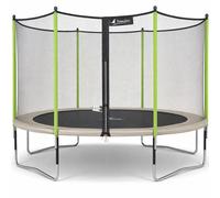 Kangui Trampoline de jardin Jumpi 426 cm + filet de sécurité Taupe/Vert 430 certifié CRITT
