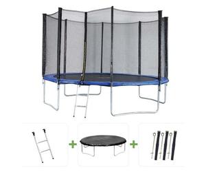 Trampoline "Joycy" - Diamètre: 4,27 M - Avec Filet + Échelle + Couverture + Kit D'ancrage