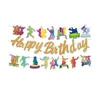 Trampoline Jump Fête d'anniversaire Accessoires Trampoline Jump Party Décorations Contient 3 Bannières de Trampoline Jump pour Trampoline Jump Thèmes Douche Bébé Décorations