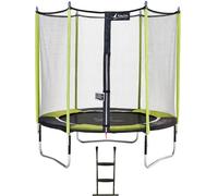Kangui Trampoline de jardin Jumpi 250 244 cm avec filet de sécurité et échelle Vert/Noir