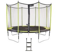 Trampoline de jardin 426 cm + filet de sécurité + échelle jumpi vert/noir 430 vert TU