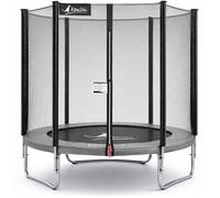 Trampoline KANGUI - GRIS Ø 180-183 cm - Enfant - Filet de sécurité - Certification CE & NF EN 71-14