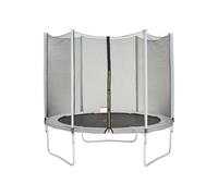 Trampoline KANGUI Maxi Eco 244 cm Filet de sécurité, Coussin déhoussable, Cadre galvanisé Gris