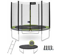 Trampoline Kangui RALLI Ø 244-250 cm - Enfant - Échelle, Bâche & Kit Ancrage - Certification CE & NF EN 71-14