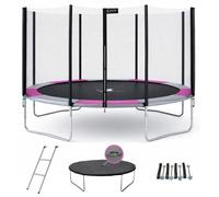 Kangui Trampoline RALLI Ø 426-430 cm XXL Enfant – Échelle, bâche, kit d'ancrage – CE NF EN 71-14