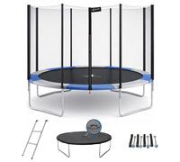 Kangui Trampoline RALLI Ø 300-305 cm Enfant Échelle, Bâche & Kit d'ancrage CE NF EN 71-14